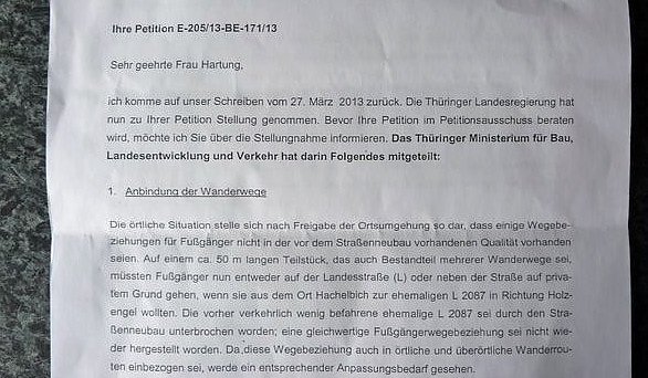 Örtliche Behörden "mauern" (Foto: Karl-Heinz Herrmann) Örtliche Behörden "mauern" (Foto: Karl-Heinz Herrmann)