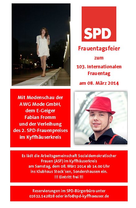 Flyer Frauentag (Foto: SPD Kyffh&auml;userkreis)