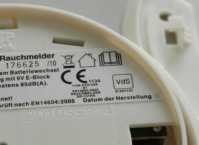 Rauchwarnmelder (Foto: TÜV Thüringen) Rauchwarnmelder (Foto: TÜV Thüringen)