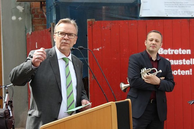 Richtfest ehem. Caf&eacute; Pille (Foto: Karl-Heinz Herrmann)