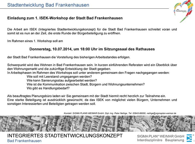 1. ISEK-Workshop kommt (Foto: Stadt Bad Frankenhausen)