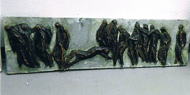 Kupferrelief Scharr (Foto: Heidelore Kneffel) Kupferrelief Scharr (Foto: Heidelore Kneffel)