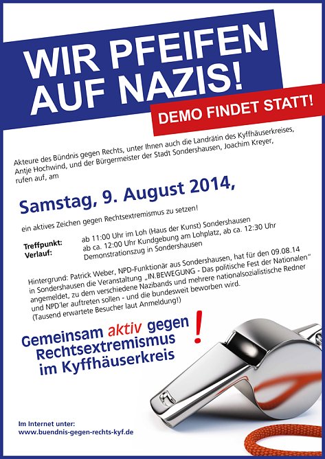 Aufruf zur Demo gestartet (Foto: Bündnis gegen Rechts) Aufruf zur Demo gestartet (Foto: Bündnis gegen Rechts)