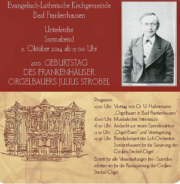 Fest zum 200. Geburtstag von Julius Strobel in der Unterkirche (Foto: Stadt Bad Frankenhausen)