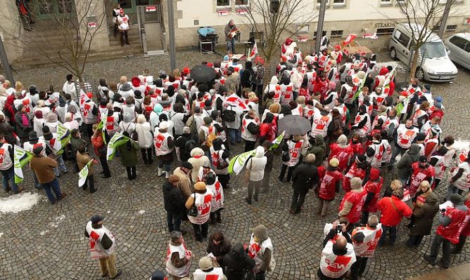 Warnstreik in Nordhausen (Foto: nnz)