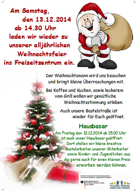 Weihnacht im Freizeitzentrum (Foto: Freizeizentrum Artern)