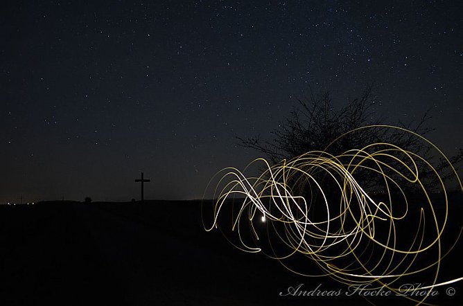 Der Nachthimmel &uuml;ber Greu&szlig;en (Foto: Andreas Hocke)
