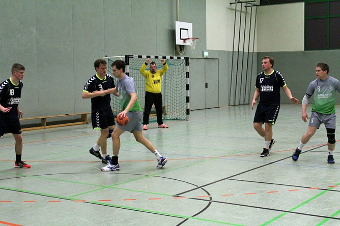 Bock beim Handball umgesto&szlig;en (Foto: Karl-Heinz Herrmann)