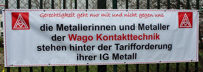 Warnstreik bei WAGO Sondershausen (Foto: Karl-Heinz Herrmann)