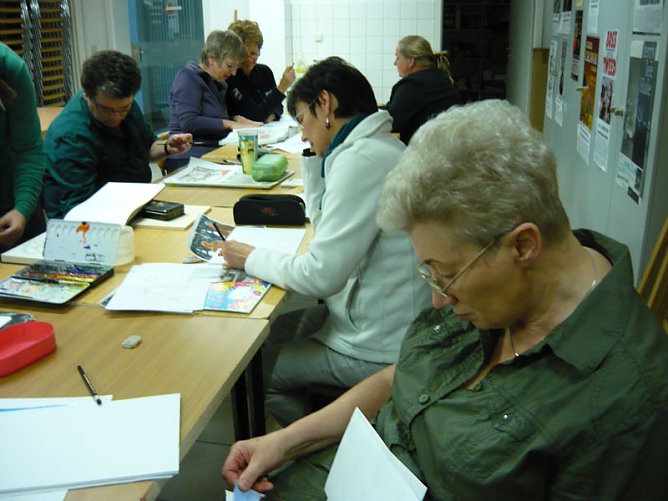 Kurs bildnerisches Gestalten (Foto: Fred B&ouml;hme Panoramamuseum)