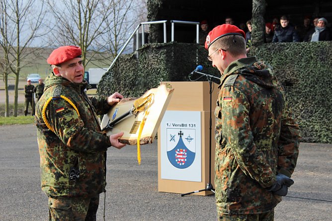&Uuml;bergabe Kommando bei der 1. Kompanie des Versorgungsbataillons 131 (Foto: Karl-Heinz Herrmann)