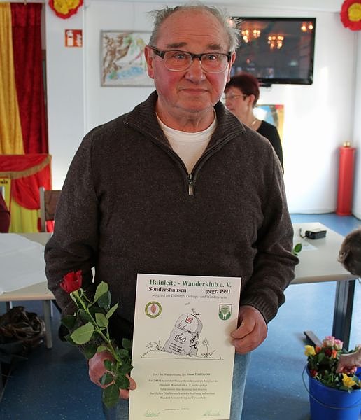F&uuml;hrungswechsel beim Hainleite-Wanderklub (Foto: Karl-Heinz Herrmann)