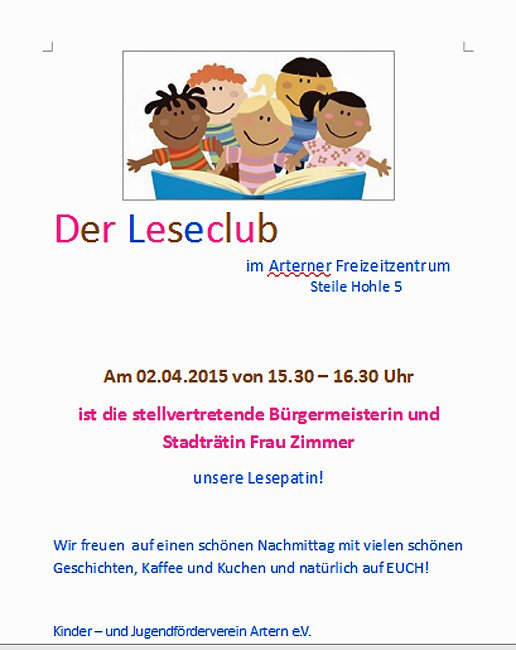 Was ist im Freizeitzentrum los? (Foto: Freizeizentrum Artern)