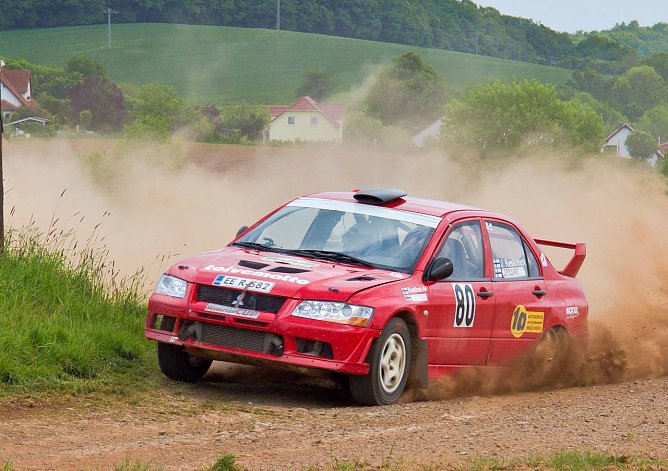 Sieger 2014: Jaakko Keskinen und Jukka Pollari auf Mitsubishi Evo.  (Foto: Frank Diederich)