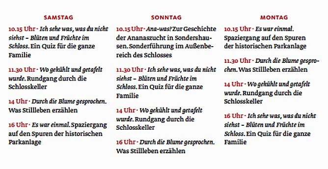 Programm (Foto: Th&uuml;ringer Stiftung Schl&ouml;sser und G&auml;rten)