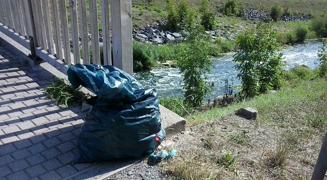 M&uuml;llbeh&auml;lter im Schlosspark (Foto: Karl-Heinz Herrmann)