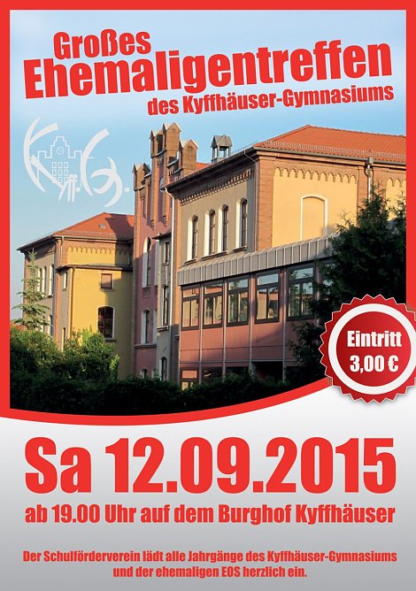 Ehemaligen Treffen des Kyffhäuser-Gymnasium (Foto: Privat) Ehemaligen Treffen des Kyffhäuser-Gymnasium (Foto: Privat)