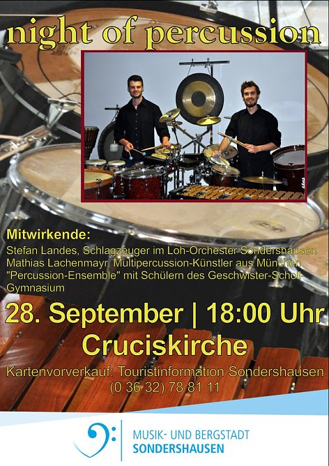Percussionkonzert mit Stefan Landes (Foto: Stadt Sondershausen) Percussionkonzert mit Stefan Landes (Foto: Stadt Sondershausen)