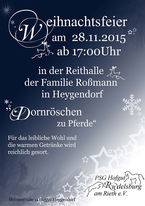 Monatsplan HOC und M&auml;rchen zu Pferde (Foto: Privat)