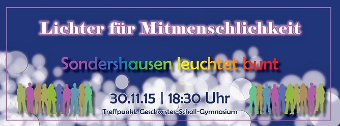 Sondershausen leuchtet bunt� (Foto: B&uuml;ndnis gegen Rechts)