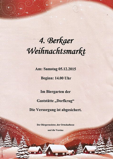 Weihnachtsm&auml;rkte Kindervilla und Berka (Foto: Privat)