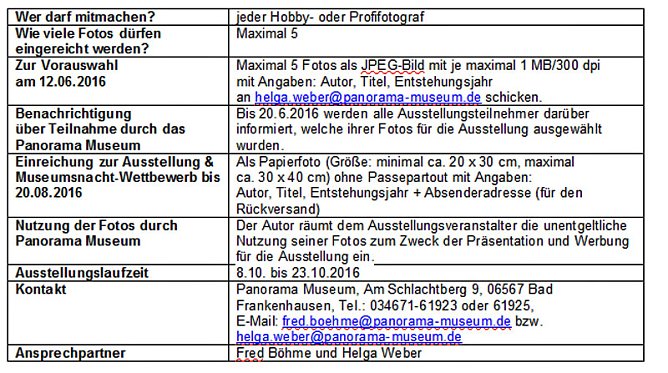 Veranstaltungen im Panorama Museum (Foto: Panorama Museum)