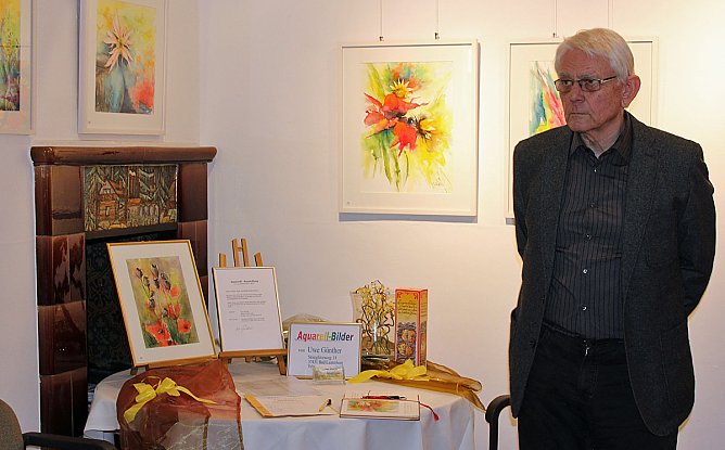Seine zweite Ausstellung in Sondershausen (Foto: Karl-Heinz Herrmann)