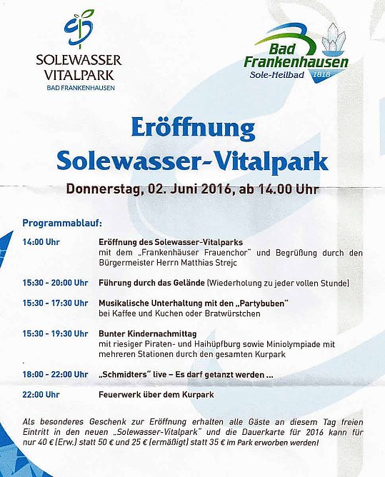 Neuer Höhepunkt für Sole-Heilbad Bad Frankenhausen (Foto: Karl-Heinz Herrmann) Neuer Höhepunkt für Sole-Heilbad Bad Frankenhausen (Foto: Karl-Heinz Herrmann)