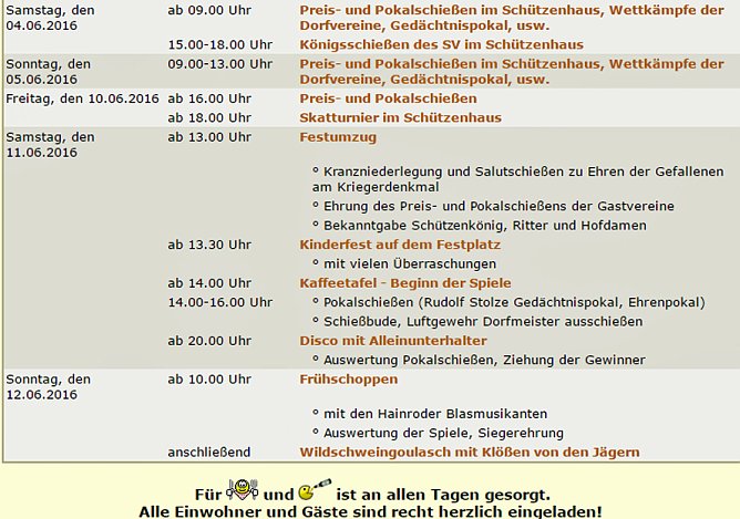 Schützenfest und Ausstellung (Foto: Schützenverein Wiedermuth) Schützenfest und Ausstellung (Foto: Schützenverein Wiedermuth)