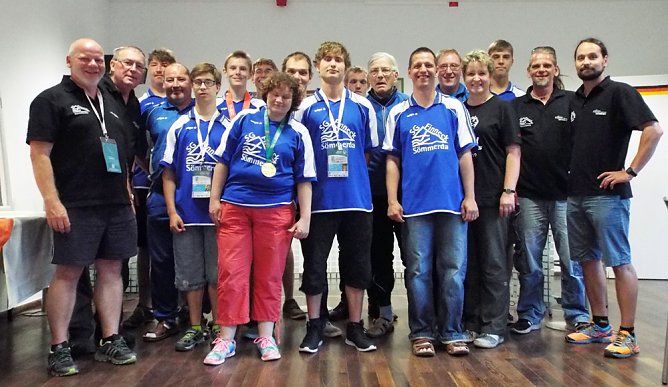 Erfolgreiche Sportler der SG Finneck bei Special Olympics 2016 (Foto: Stiftung Finneck)