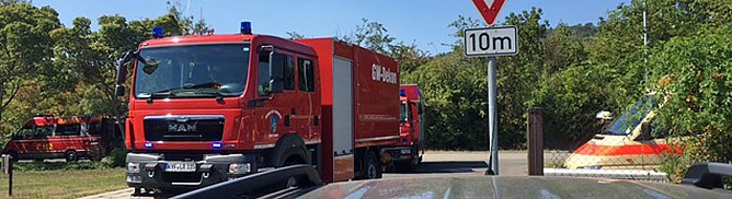 Hei&szlig;er Tanz der Rettungskr&auml;fte (Foto: Sven Oesterheld)
