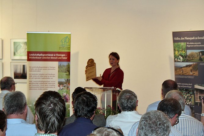 Th&uuml;ringens Umweltministerin Anja Siegesmund hat heute die sechste von elf Natura 2000-Stationen S&uuml;dharz/Kyffh&auml;user feierlich eingeweiht. (Foto: Karl-Heinz Herrmann)