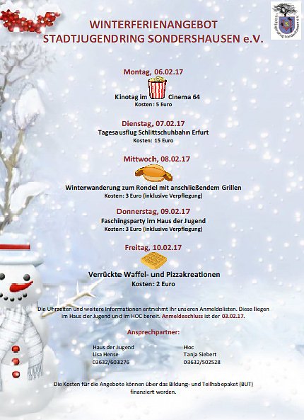 Was tun in den Winterferien? (Foto: Stadtjugendring) Was tun in den Winterferien? (Foto: Stadtjugendring)