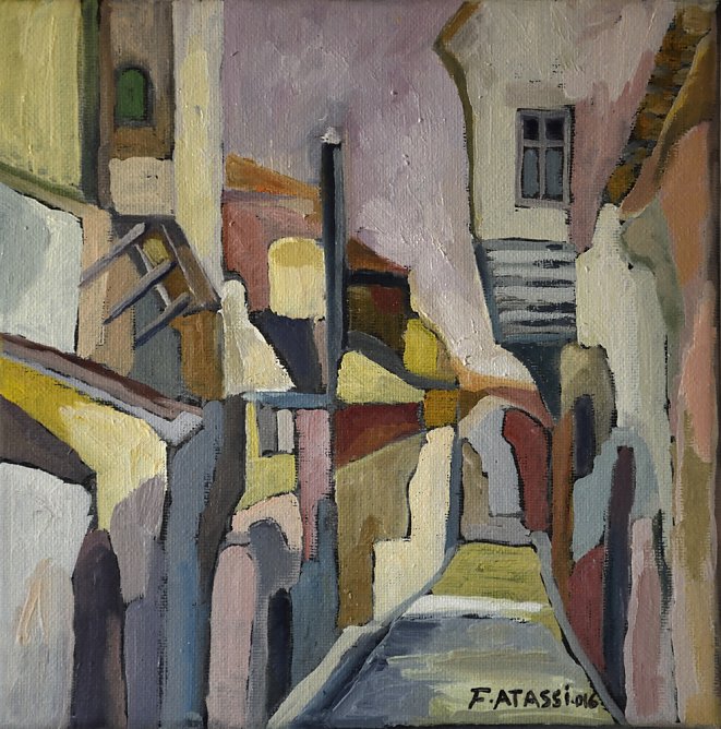 Ein syrischer Maler in Bad Frankenhausen (Foto: Bildrechte: Fakher Atassi; Fotorechte: Fred Böhme ) Ein syrischer Maler in Bad Frankenhausen (Foto: Bildrechte: Fakher Atassi; Fotorechte: Fred Böhme )