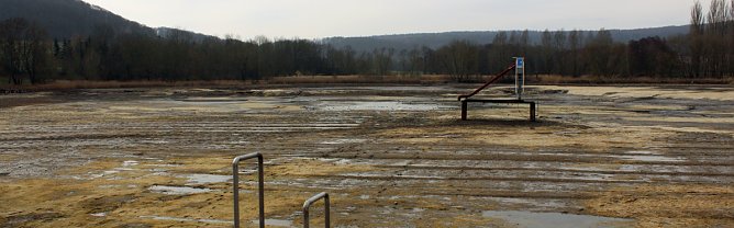 Am Bebraer Teich wird gebaut (Foto: Karl-Heinz Herrmann)