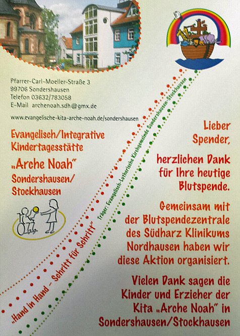 Erfolgreicher Blutspendetermin in der KITA! (Foto: Sven Köhn) Erfolgreicher Blutspendetermin in der KITA! (Foto: Sven Köhn)