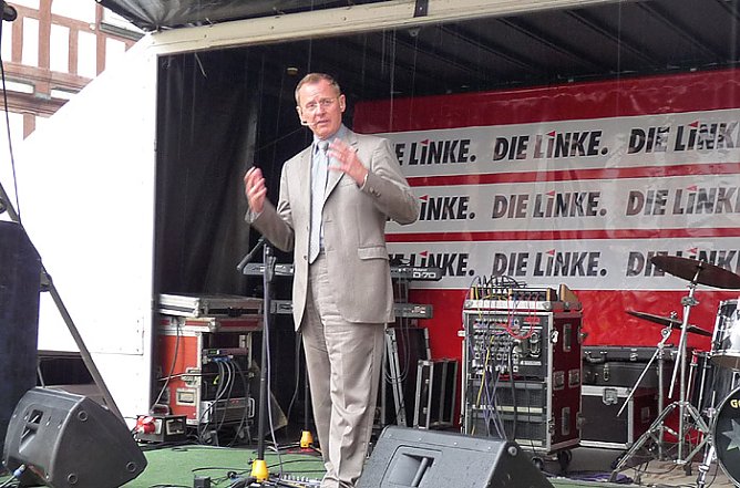 Wahlkampftour Die Linke Bodo Ramelow (Foto: Karl-Heinz Herrmann)