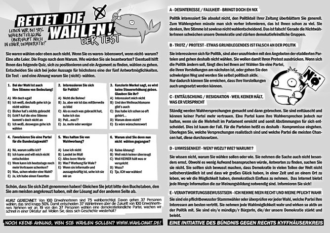 Nichtw&auml;hlertest (Foto: B&uuml;ndnis gegen Rechts)