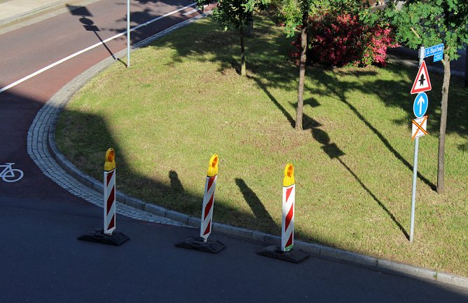 Wezel-Stra&szlig;e gesperrt (Foto: Karl-Heinz Herrmann)