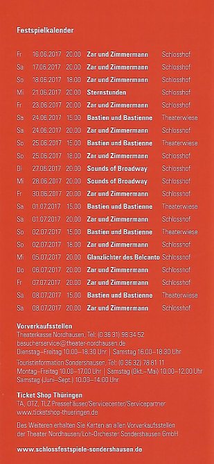 Termine (Foto: Theater Nordhausen)