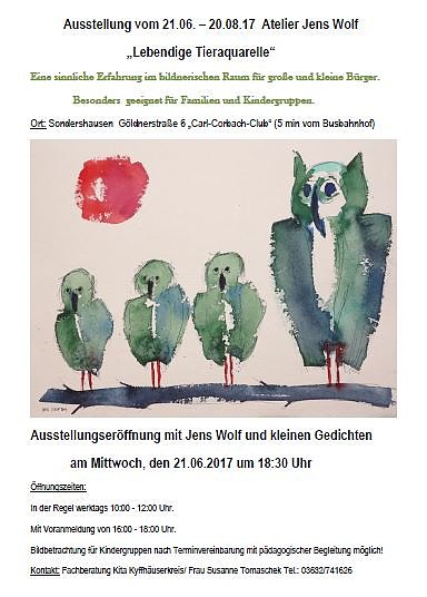 Lebendige Tieraquarelle (Foto: Landratsamt Kyffhäuserkreis) Lebendige Tieraquarelle (Foto: Landratsamt Kyffhäuserkreis)