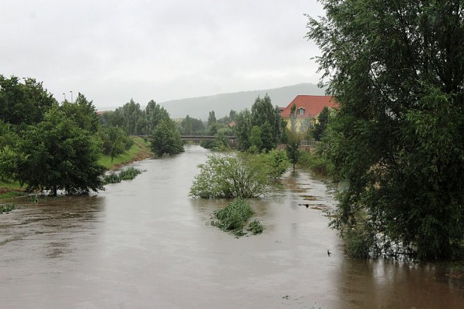 Pegel an der Wipper sprunghaft gestiegen (Foto: Karl-Heinz Herrmann)