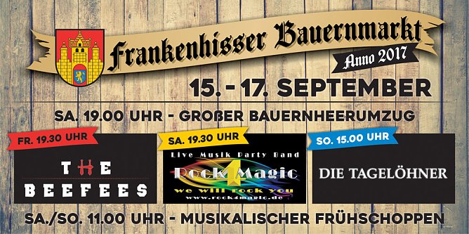 Veranstaltungsprogramm Frankenh&auml;user Bauernmarkt (Foto: Stadtmarketing Bad Frankenhausen)