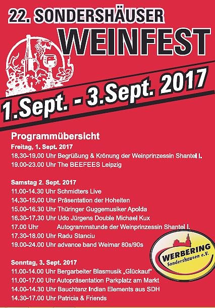 Mit der Weinprinzessin durchs Fest (Foto: Werbering Sondershausen)