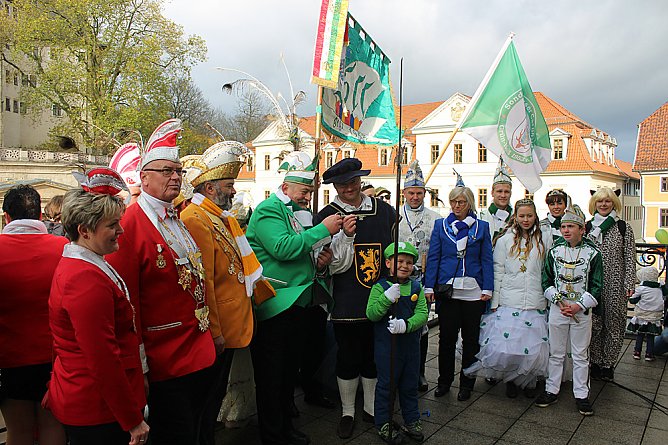 Rathaus "gepl&uuml;ndert" (Foto: Karl-Heinz Herrmann)