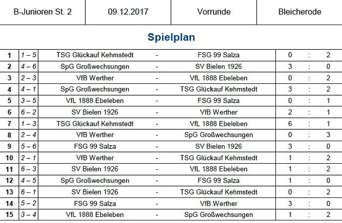 Hallenmeisterschaft der Junioren (Foto: NTKFA)