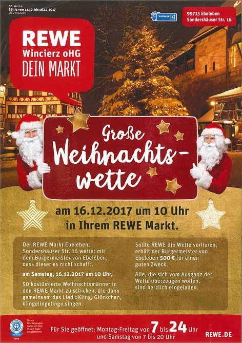 Weihnachtswette (Foto: Stadt Ebeleben) Weihnachtswette (Foto: Stadt Ebeleben)