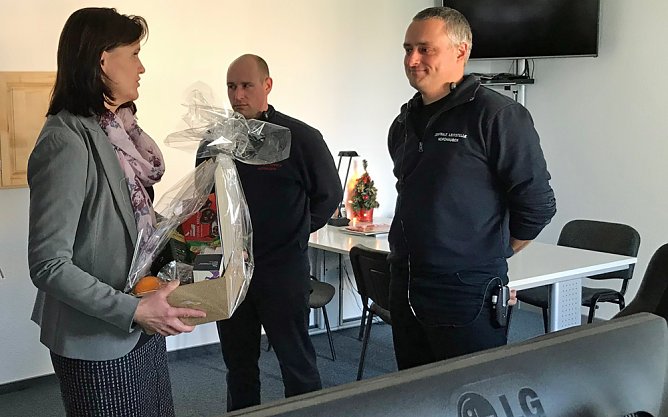 Rettungsleitstelle besucht (Foto: privat)
