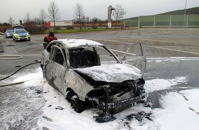 Pechvogel unterwegs (Foto: Autobahnpolizei)
