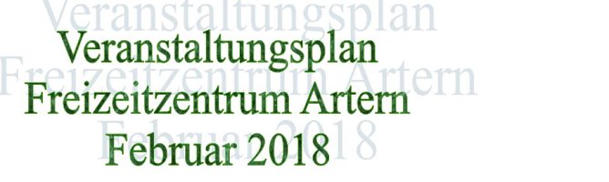 Veranstaltungsplan Freizeitzentrum Artern (Foto: Freizeitzentrum)